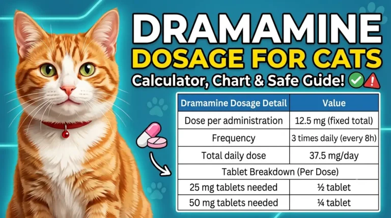 Dramamine Dosage For Cats: Calculator, Chart & Safe Guide 5 Dramamine Dosage For Cats
