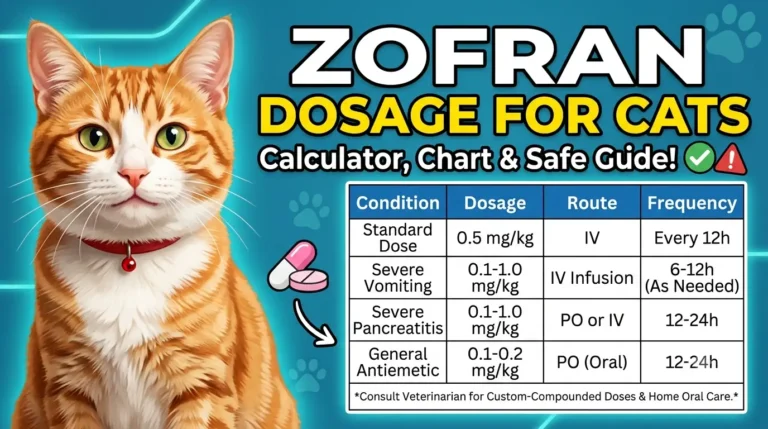 Zofran Dosage For Cats: Calculator, Chart & Safe Guide 7 Zofran Dosage For Cats