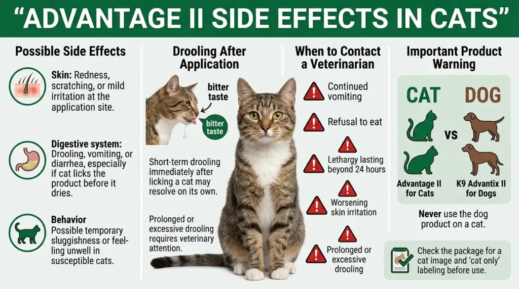 Advantage II Dosage For Cats: Calculator, Chart & Safe Guide 3 Advantage II Side Effects in Cats