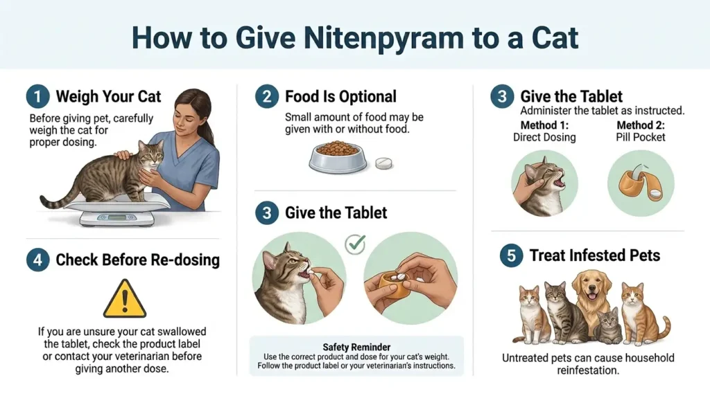 How to Give Nitenpyram to a Cat