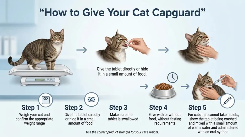 Capguard Dosage For Cats: Calculator, Chart & Safe Guide 2 How to Give Your Cat Capguard
