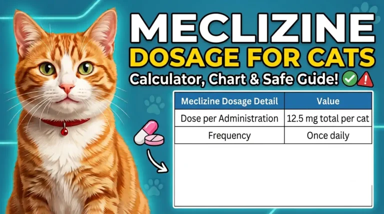 Meclizine Dosage For Cats: Calculator, Chart & Safe Guide 1 Meclizine Dosage For Cats