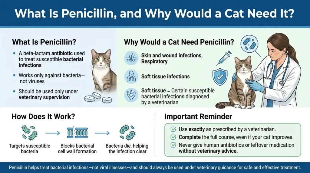Penicillin Dosage For Cats: Calculator, Chart & Safe Guide 1 What Is Penicillin dosage for cats, and Why Would a Cat Need It